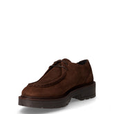 Stringata casual in pelle scamosciata marrone | Boscaini Scarpe