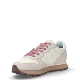 Ally Solid sneaker in tessuto e pelle bianco panna | Boscaini Scarpe