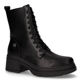 Stivaletto stringato in ecopelle con tacco nero - QUEEN HELENA | Boscaini Scarpe