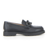 Mocassino con catena black - Mocassini Donna | Boscaini Scarpe