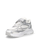 RT25 in tessuto e ecopelle bambina bianco argento | Boscaini Scarpe