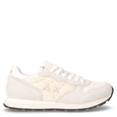 Ally Flower Mesh sneaker bambina in pelle e tessuto bianco panna - SUN68 | Boscaini Scarpe