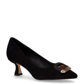 Décolleté a punta in tessuto nero - GOLD & GOLD | Boscaini Scarpe