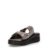Ciabatta in ecopelle con zeppa peltro | Boscaini Scarpe