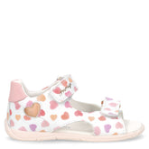 Sandalo in pelle bambina bianco multicolor - Sandali Bambina | Boscaini Scarpe