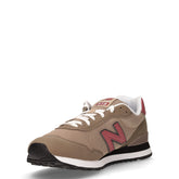 515 sneaker in tessuto ed ecopelle pietra marrone rosso | Boscaini Scarpe