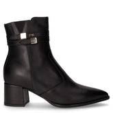Tronchetto in pelle con zip nero | Boscaini Scarpe