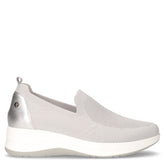 Sneaker slip on in tessuto argento | Boscaini Scarpe