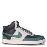 Court Vision Mid sneaker in ecopelle antracite verde | Boscaini Scarpe