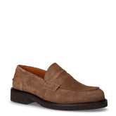 Mocassino in pelle scamosciata tabacco | Boscaini Scarpe