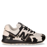 574 Sneakers in tessuto e cavallino nero bianco | Boscaini Scarpe