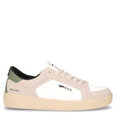 Nika LTH sneaker in ecopelle bianco verde militare - GAS UOMO | Boscaini Scarpe