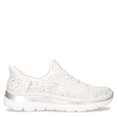 Summits Brilliant Shine sneaker slip ins in tessuto bianco argento - Sneakers Donna | Boscaini Scarpe