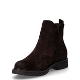 Stivaletto in pelle scamosciata con zip mocca | Boscaini Scarpe