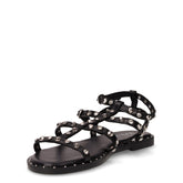 Sandalo alla schiava in ecopelle con borchie nero | Boscaini Scarpe