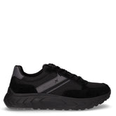 Sneaker in pelle e tessuto nero - Sneakers Uomo | Boscaini Scarpe