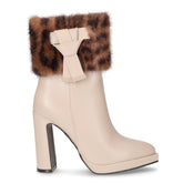 Tronchetto a punta in ecopelle beige | Boscaini Scarpe