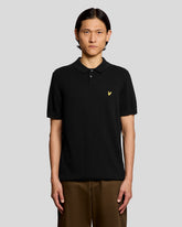 Cotton Short Sleeve Knitted Polo nero | Boscaini Scarpe