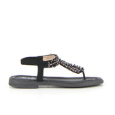 sandalo basso infradito nero | Boscaini Scarpe