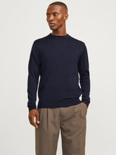 Maglione girocollo in cotone blu navy | Boscaini Scarpe