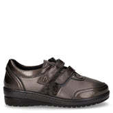 Nile scarpa sportiva in pelle con strappi antracite - Comfort Donna | Boscaini Scarpe