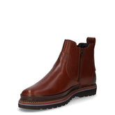 Stivaletto beatles con zip laterale in pelle marrone | Boscaini Scarpe