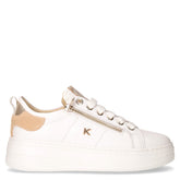 Sneaker con platform in pelle bianco | Boscaini Scarpe