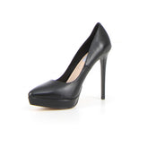 Décolleté a punta in ecopelle nero | Boscaini Scarpe