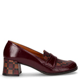Mocassino in ecopelle con tacco bordeaux | Boscaini Scarpe