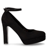 Décolleté in ecopelle scamosciata con cinturino nero | Boscaini Scarpe