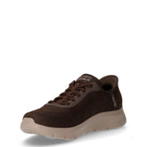 Go Walk Flex Smooth Motion sneaker slip ins in ecopelle marrone | Boscaini Scarpe