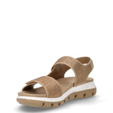 Sandalo sportivo in ecopelle con strass bronzo | Boscaini Scarpe