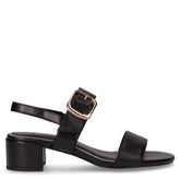 Sandalo in ecopelle con tacco nero - Sandali Con Tacco Donna | Boscaini Scarpe