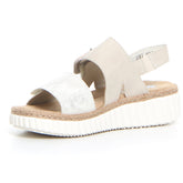 Sandalo con zeppa beige gold | Boscaini Scarpe