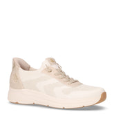 Sneaker in tessuto ed ecopelle beige oro - Sneakers Donna | Boscaini Scarpe