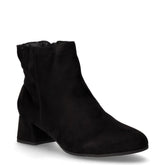 Tronchetto in tessuto scamosciato con zip nero | Boscaini Scarpe