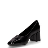 Décolleté in ecopelle con punta vernice nero b | Boscaini Scarpe
