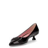 Décolleté a punta in ecopelle nero vernice | Boscaini Scarpe