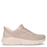 Bobs B Flex Flexy Lucy sneaker slip ins in tessuto taupe | Boscaini Scarpe
