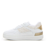 Lux court sneaker monogram white oro - TOMMY HILFIGER | Boscaini Scarpe