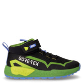 Sneaker in tessuto GoreTex bambino nero verde | Boscaini Scarpe