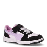 Rebound Slam Low Faded Glow sneaker in ecopelle bambina nero lavanda | Boscaini Scarpe