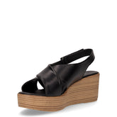 Sandalo con zeppa nero | Boscaini Scarpe