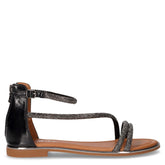 Sandalo in ecopelle con strass nero - TOO LIKE | Boscaini Scarpe