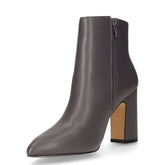 Tronchetto in ecopelle con zip grigio | Boscaini Scarpe