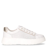 Sneaker in pelle bianco oro | Boscaini Scarpe