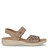 Sandalo in pelle con strass tortora - VALLEVERDE | Boscaini Scarpe