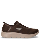 Go Walk Flex Smooth Motion sneaker slip ins in ecopelle marrone | Boscaini Scarpe