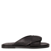 Ciabatta in pelle con fasce incrociate nero - Summer Days Donna | Boscaini Scarpe