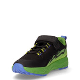 Sneaker in tessuto Gore-Tex ed ecopelle nero verde fluo | Boscaini Scarpe